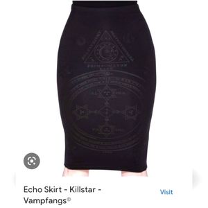 Killstar Echo pencil skirt